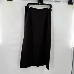Brooks brothers 346 brown midi wool skirt size 12